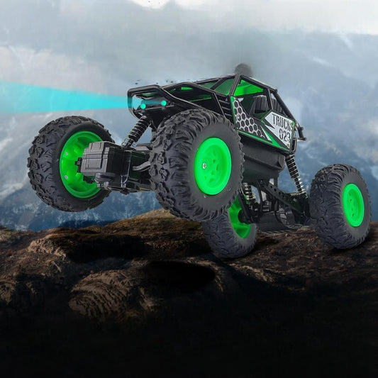 Rechargeable Rock Crawling 2WD 2.4 Ghz 4x4 Rally Car Remote Control Monster Truck (Green)